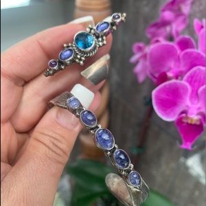 Signed RPS Native American Sterling 925 Bracelet Cuff and Ring Set